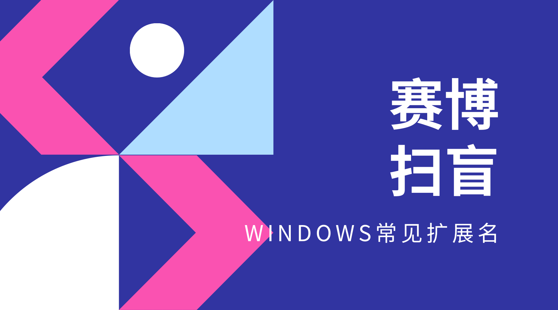 赛博扫盲：Windows平台上的常见扩展名-帆域